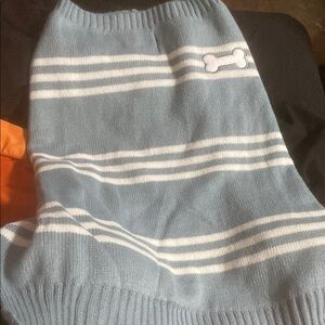 Blue Striped Dog Sweater